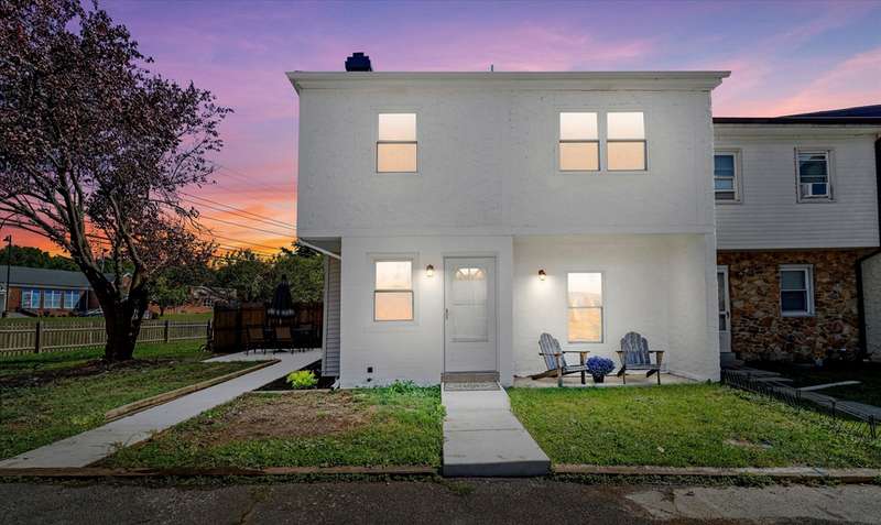 Twilight View of Front Elevation