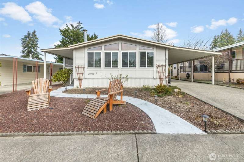 Warm & Cozy home features 2 ample size bedrooms & 2 full bath