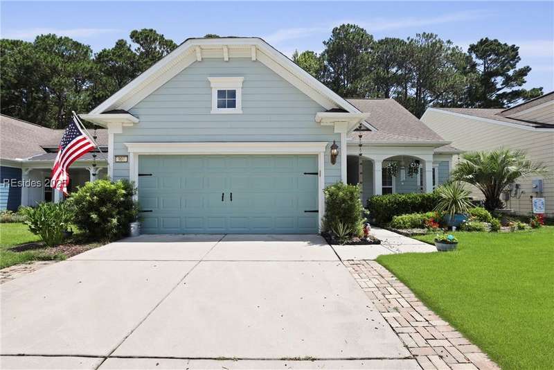 Brick paver widened driveway