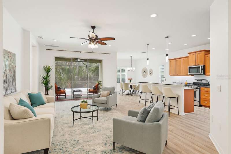 Virtually Staged Living area