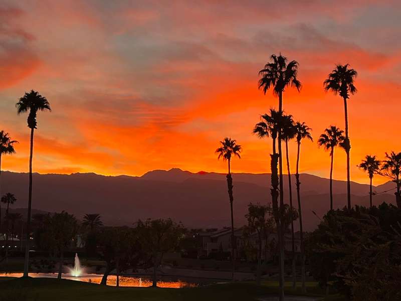 Sunset from the balcony