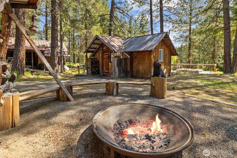 Main cabin & fire pit!